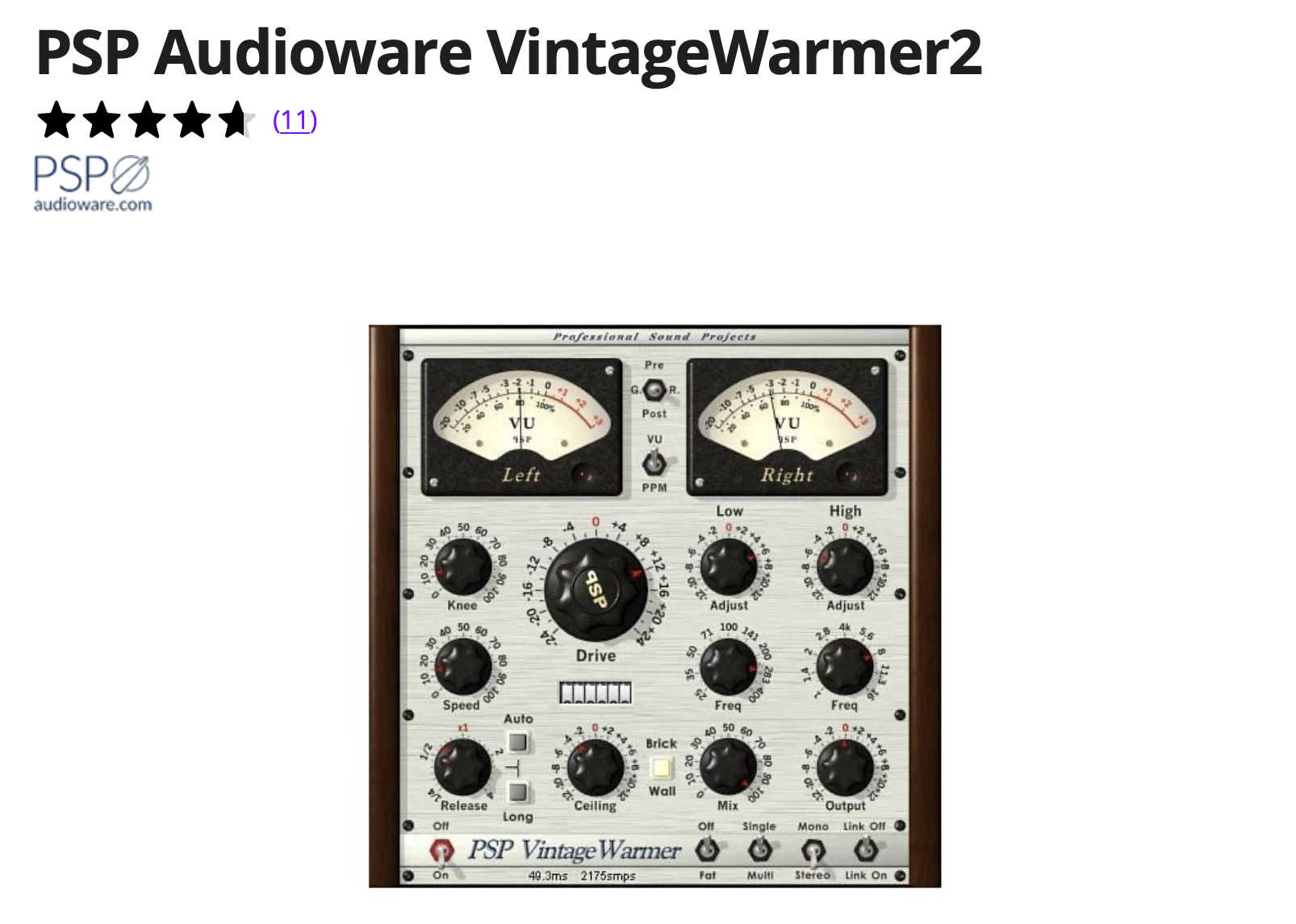 PSP Audioware Vintage Warmer 2